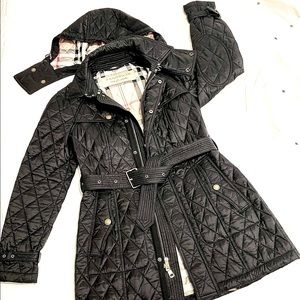 Burberry Finsbridge Hooded Quilted Jacket - SMALL
